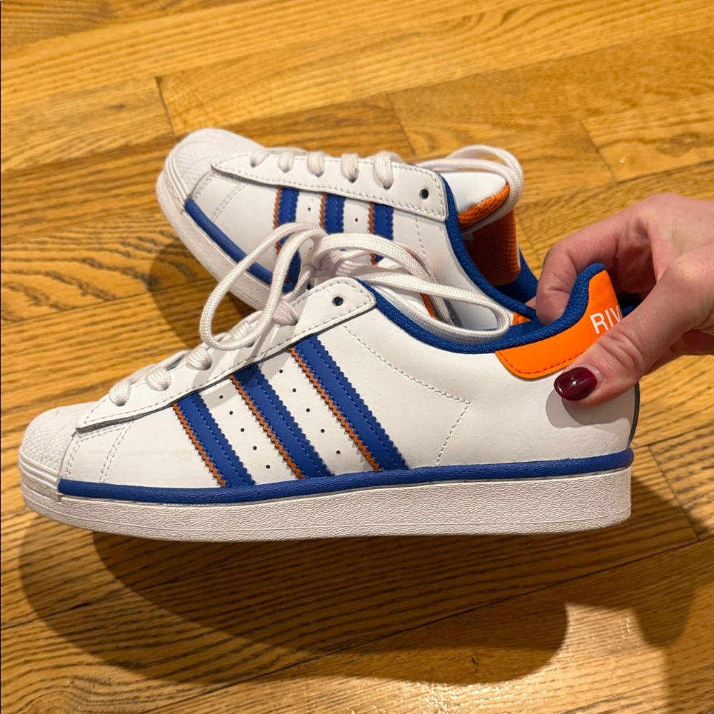 Brand new Adidas Rivalry Superstar sneaker - Blue & Orange